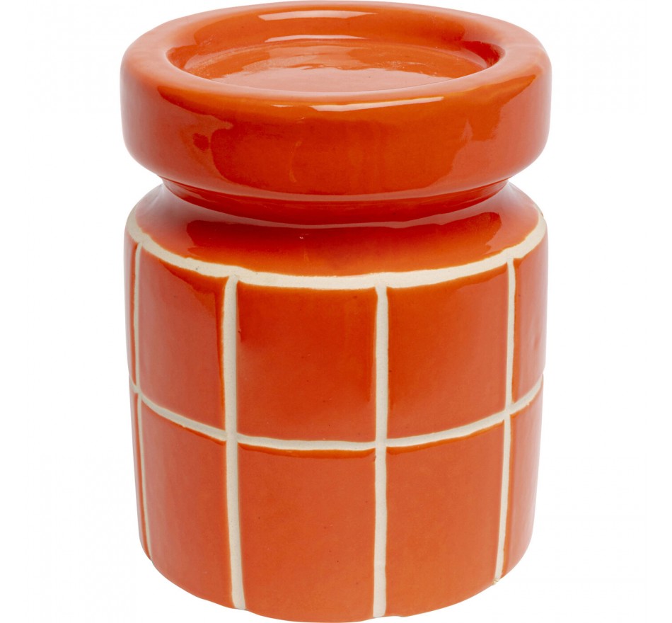 Kandelaar Bliss Tile 14cm orange Kare Design