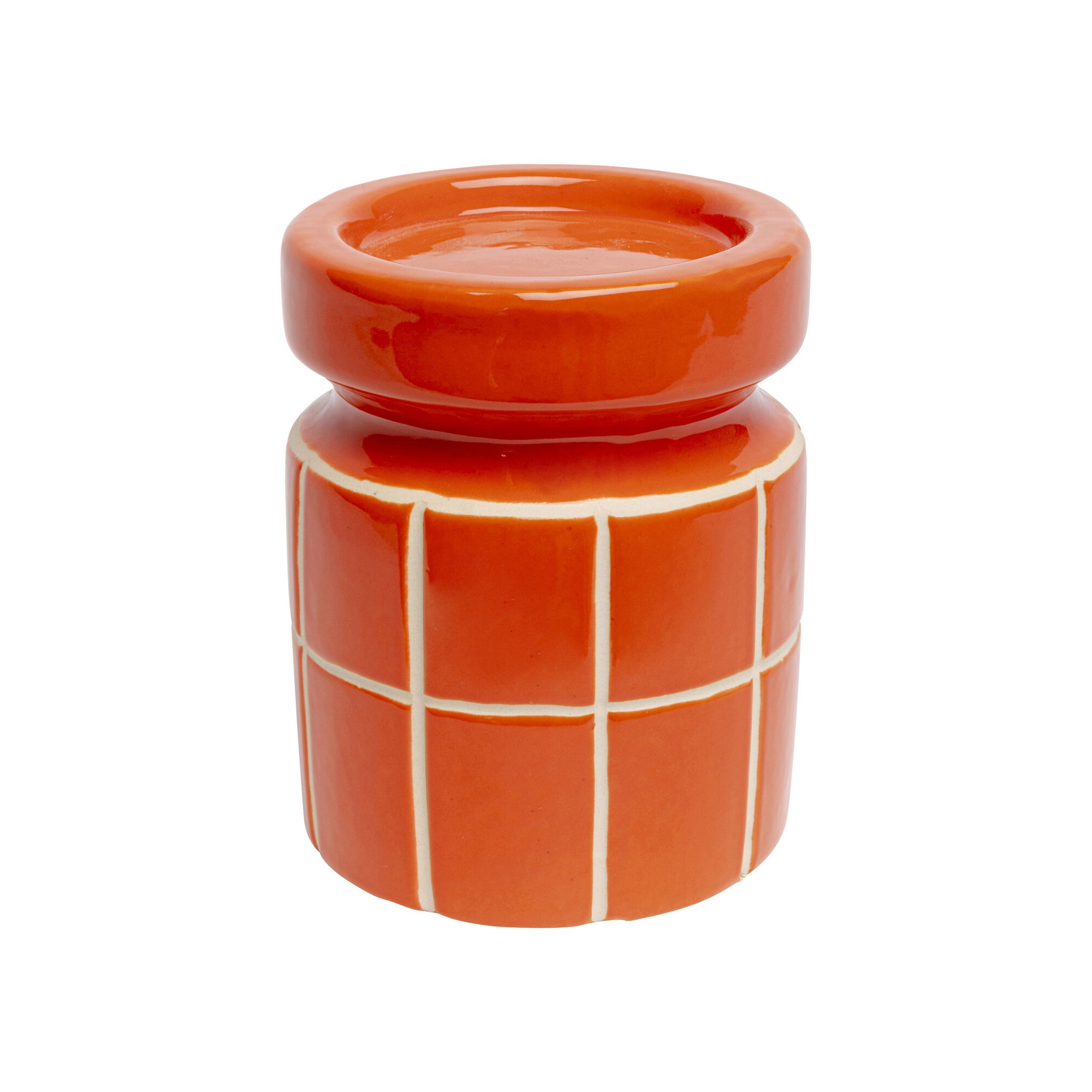 Porte-bougies Bliss Tile orange 14cm