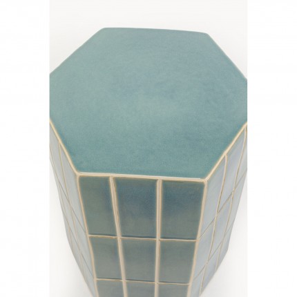 Side Table Bliss Tile Ø41cm blue Kare Design