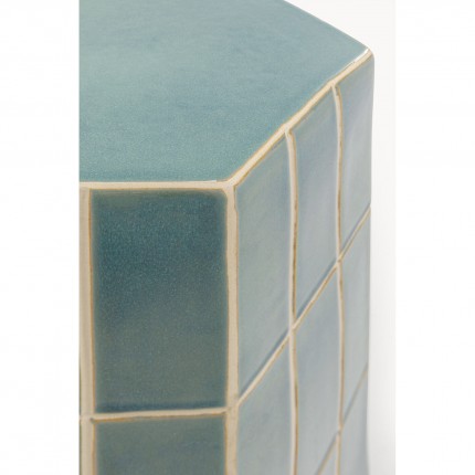 Side Table Bliss Tile Ø41cm blue Kare Design