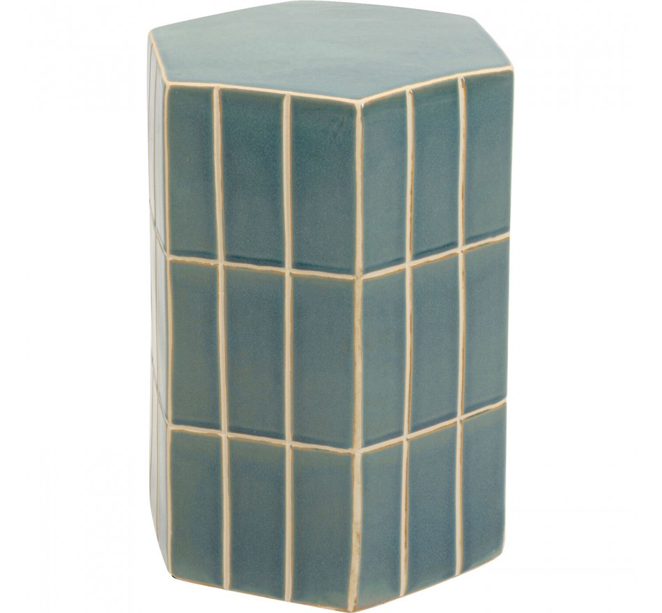 Side Table Bliss Tile Ø41cm blue Kare Design