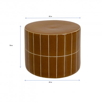 Side Table Bliss Tile Ø42cm brown Kare Design