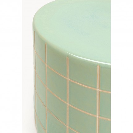 Side Table Bliss Tile Ø42cm green Kare Design