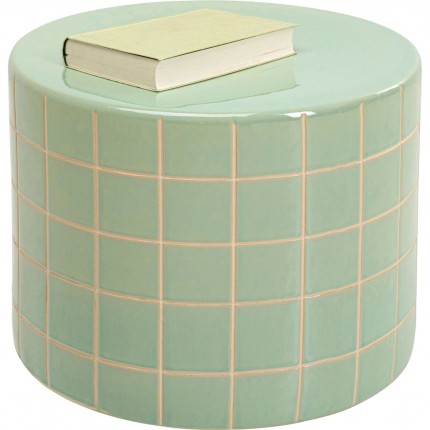 Side Table Bliss Tile Ø42cm green Kare Design