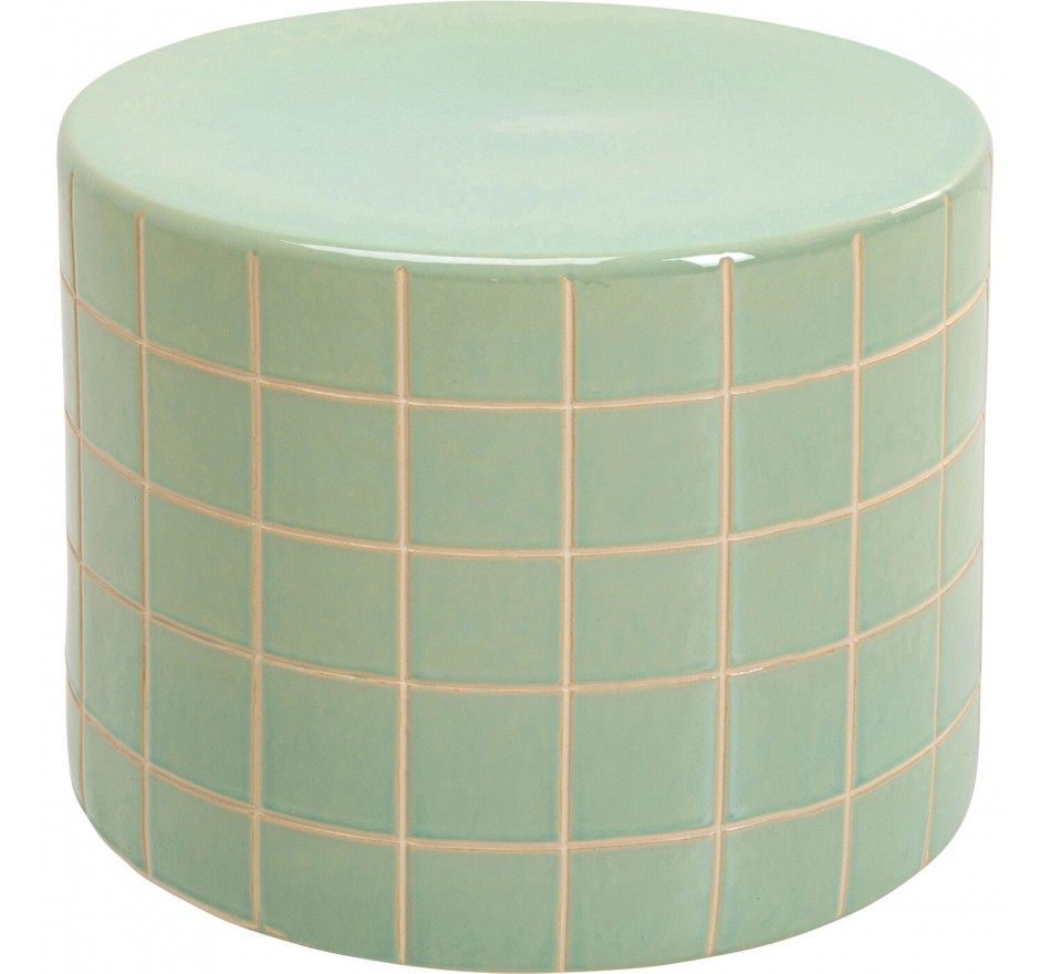 Side Table Bliss Tile Ø42cm green Kare Design