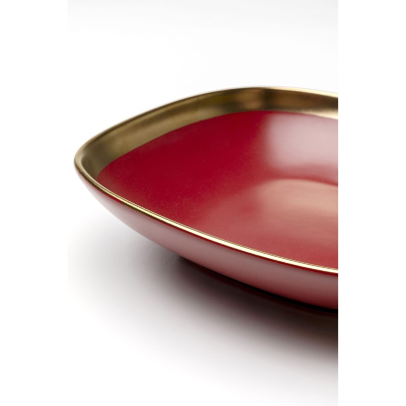 Assiette creuse Vibrations rouge Ø19cm