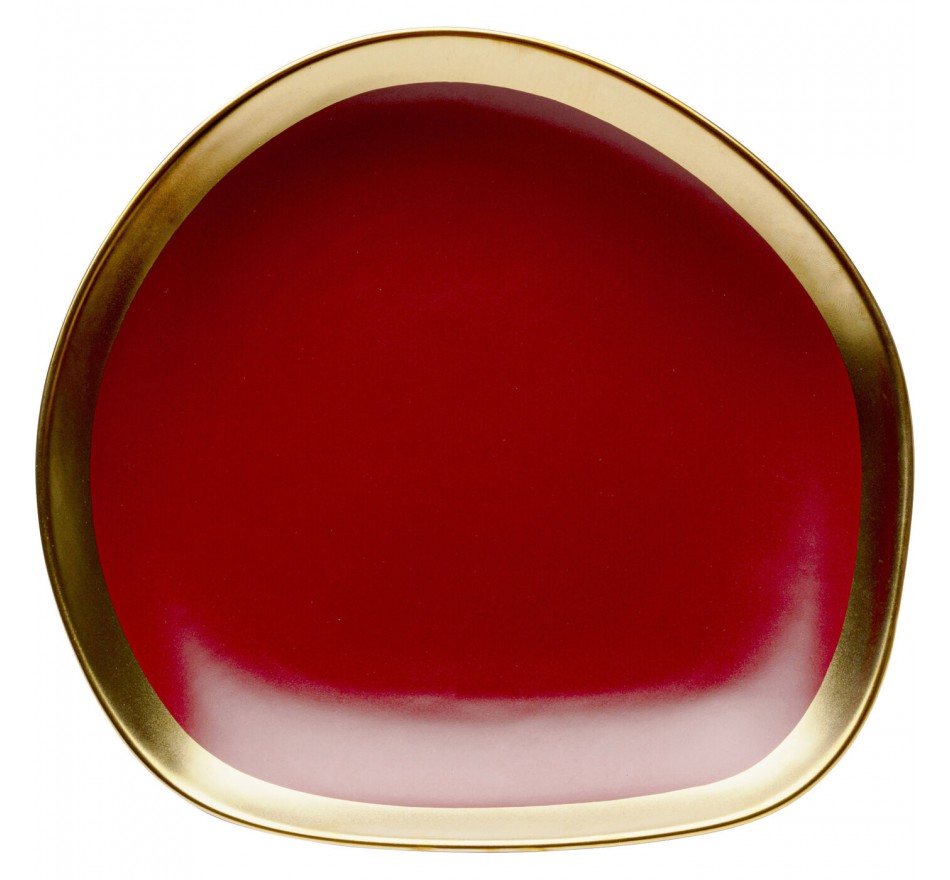 Plate Vibrations Ø27cm red (4/set) Kare Design
