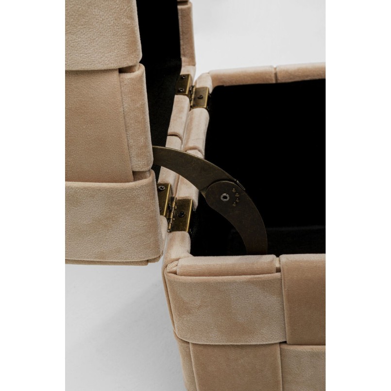 Tabouret coffre Weave beige (2/Set)