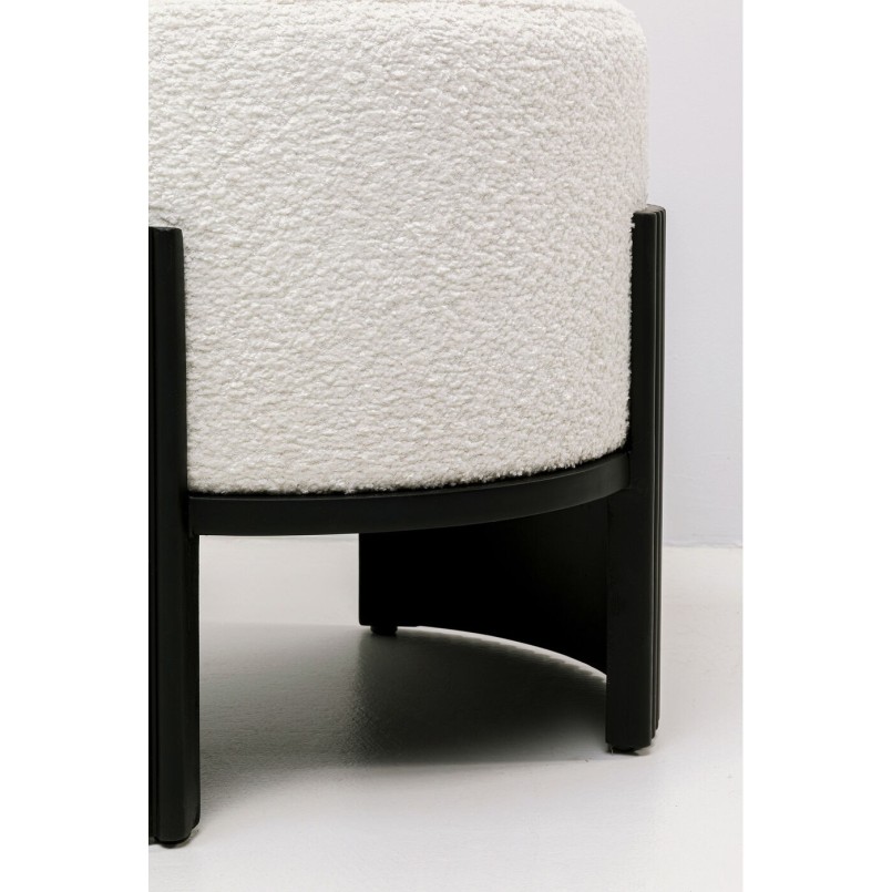 Tabouret Samu noir Ø43cm