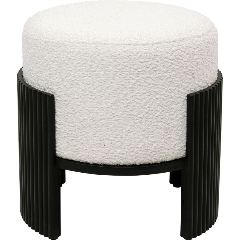 Tabouret Samu noir Ø43cm