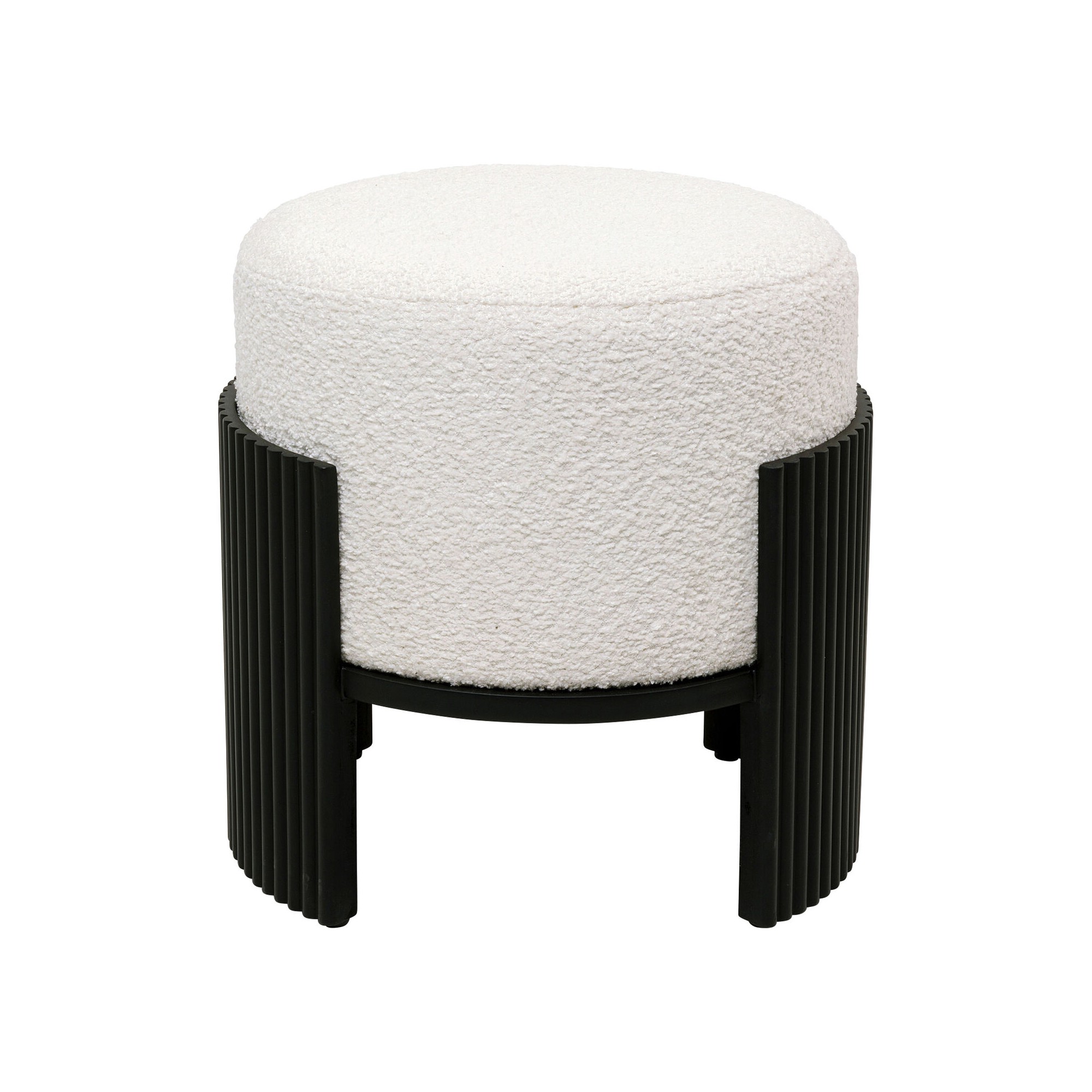 Tabouret Samu noir Ø43cm