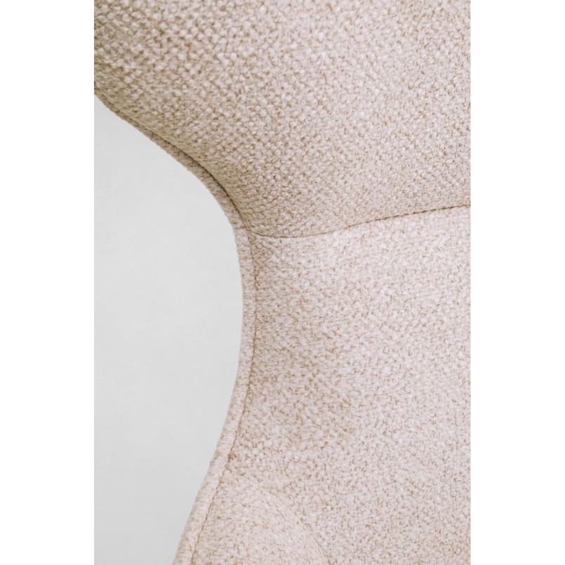 Fauteuil pivotant + repose-pieds Jules Beige