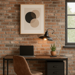 Zwart en goud stalen industriële lamp - Doro - Kare Design