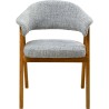 Stoel met armleuningen Jonte blauw Kare Design