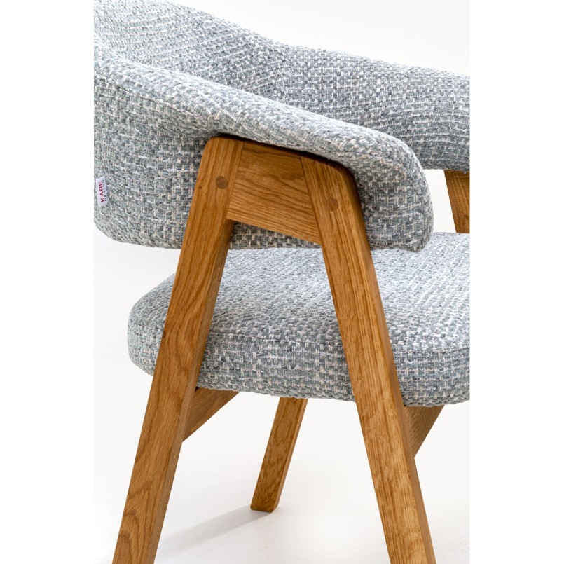 Stoel met armleuningen Jonte blauw Kare Design