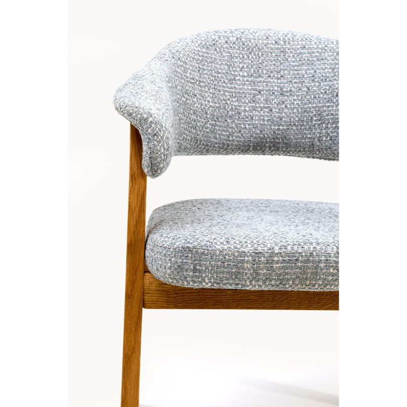 Stoel met armleuningen Jonte blauw Kare Design