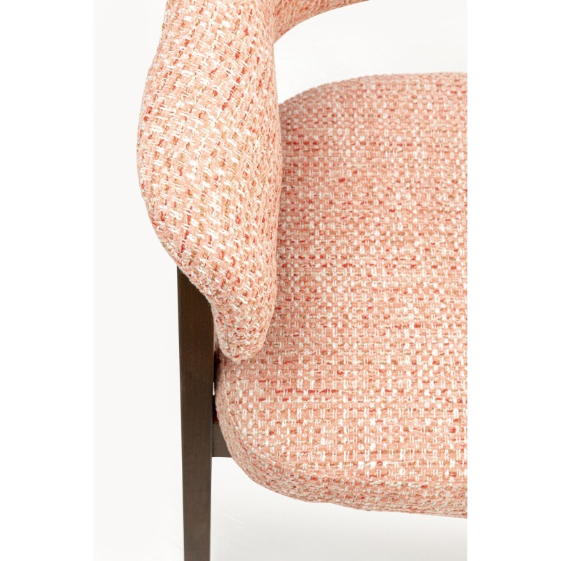 Stoel met armleuningen Jonte roze Kare Design