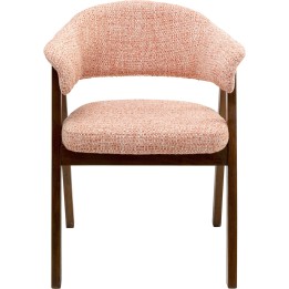 Stoel met armleuningen Jonte roze Kare Design