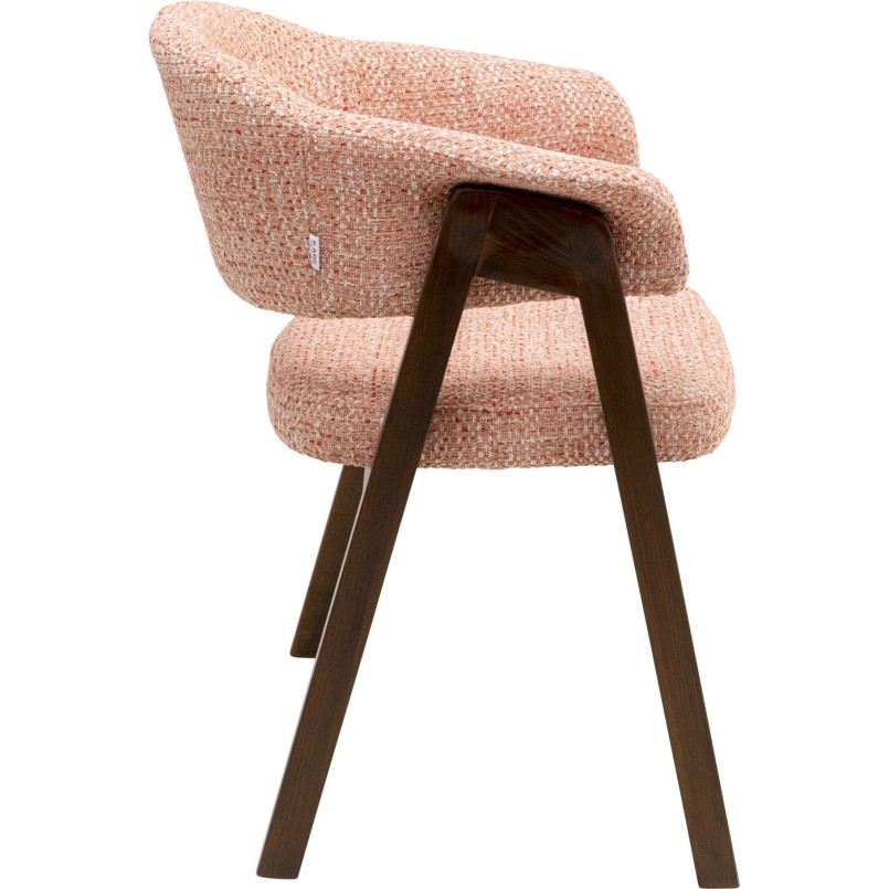 Stoel met armleuningen Jonte roze Kare Design