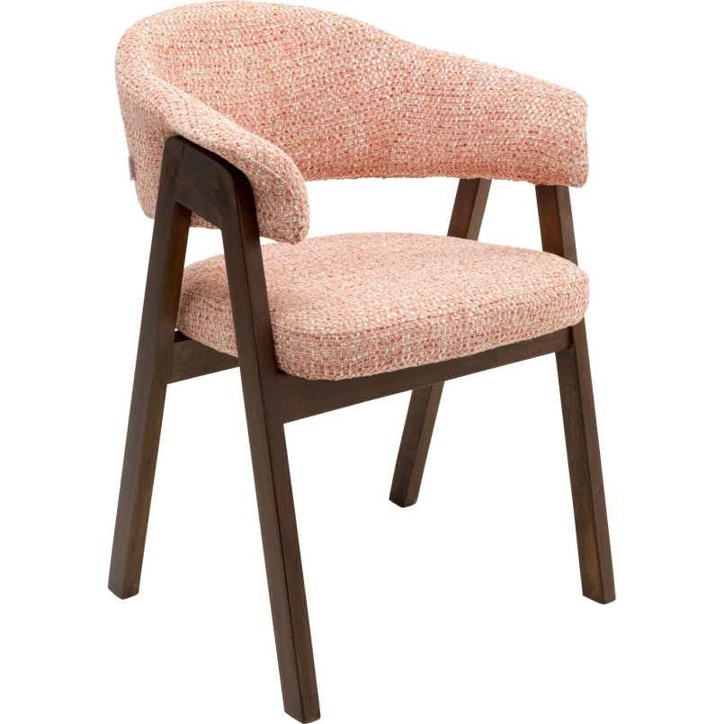 Stoel met armleuningen Jonte roze Kare Design