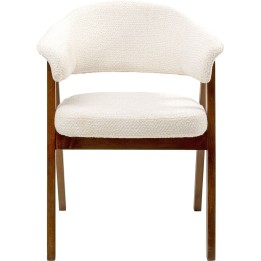 Stoel met armleuningen Jonte creme Kare Design