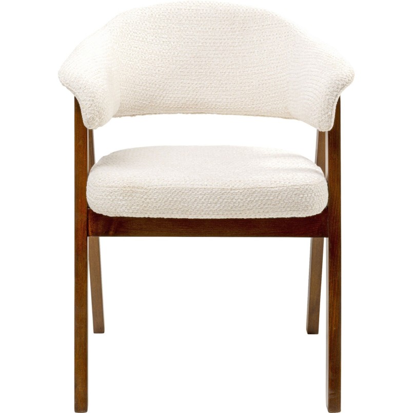 Stoel met armleuningen Jonte creme Kare Design