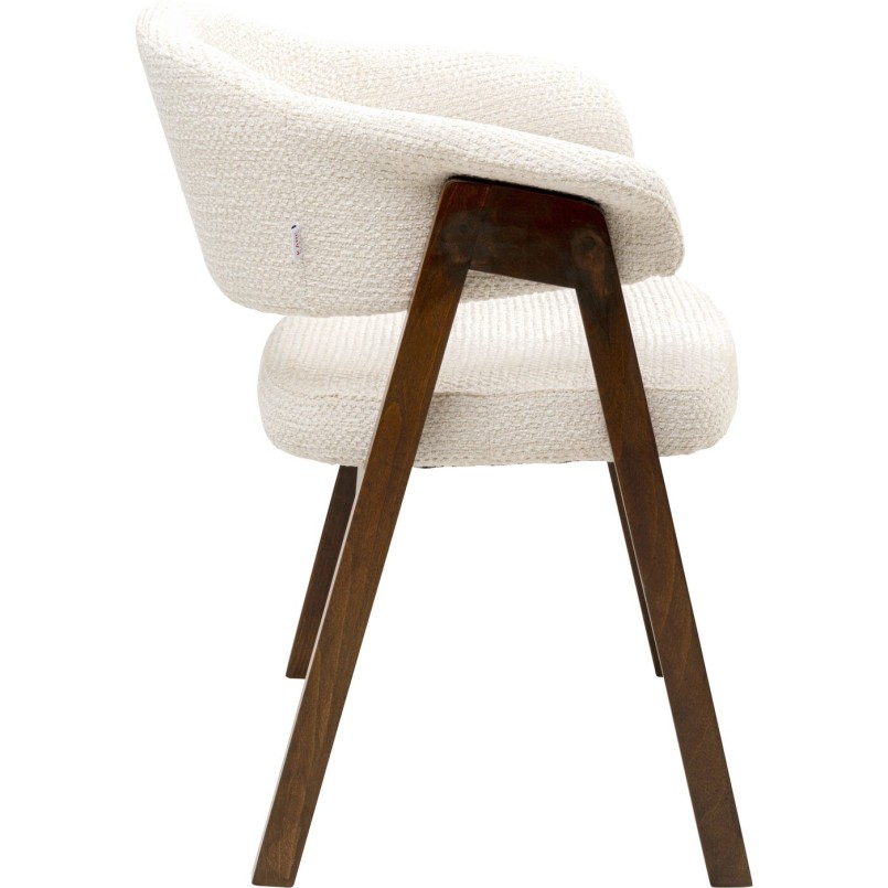 Stoel met armleuningen Jonte creme Kare Design