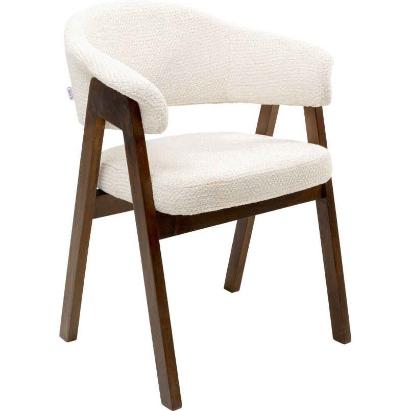 Stoel met armleuningen Jonte creme Kare Design