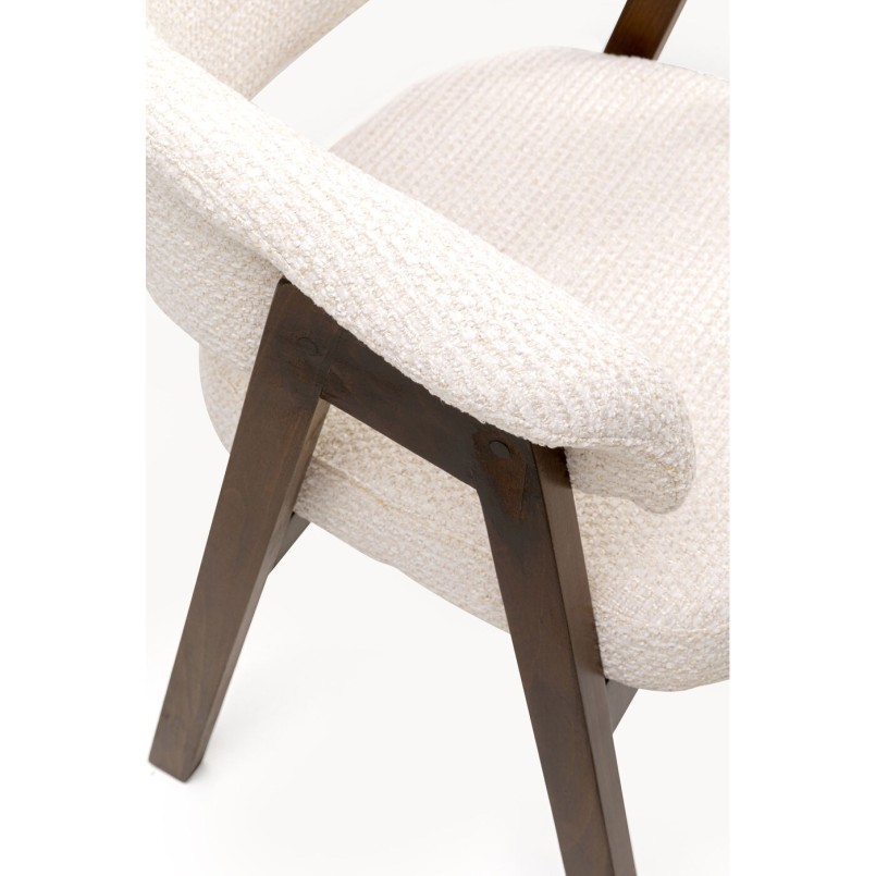 Stoel met armleuningen Jonte creme Kare Design