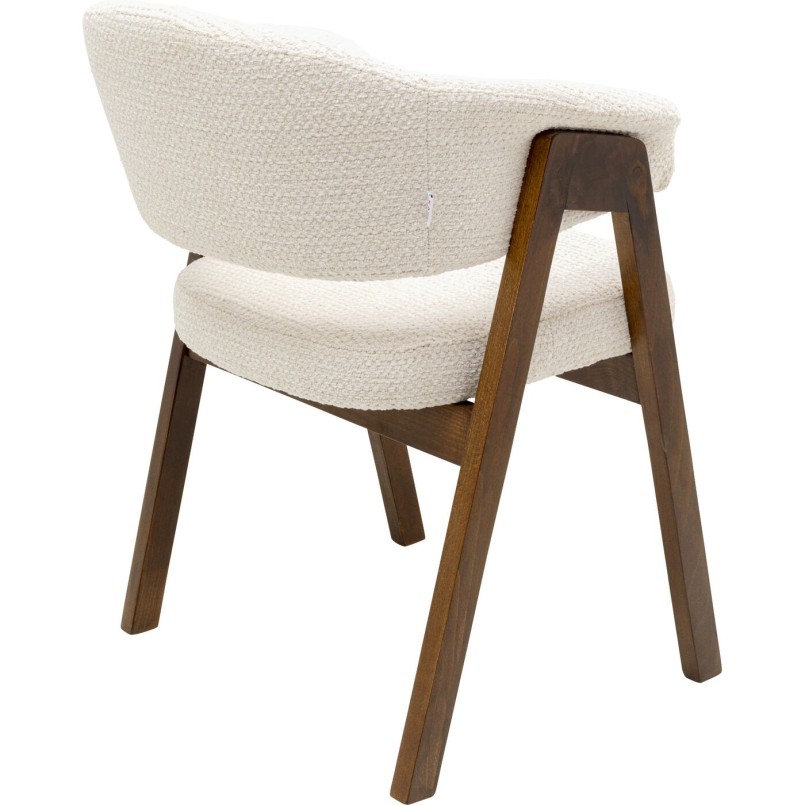 Stoel met armleuningen Jonte creme Kare Design