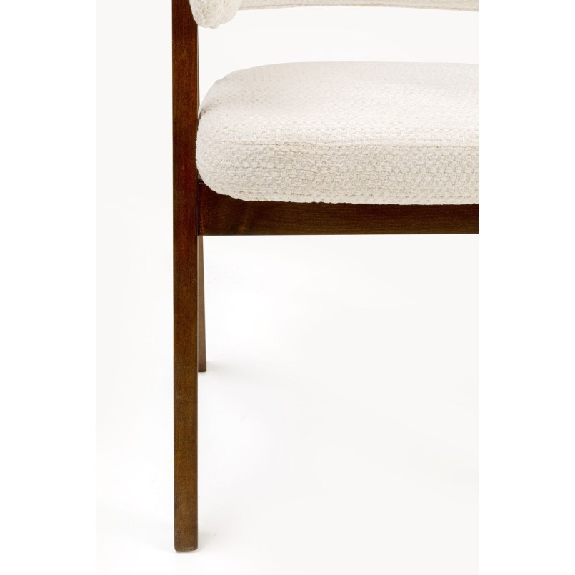 Stoel met armleuningen Jonte creme Kare Design