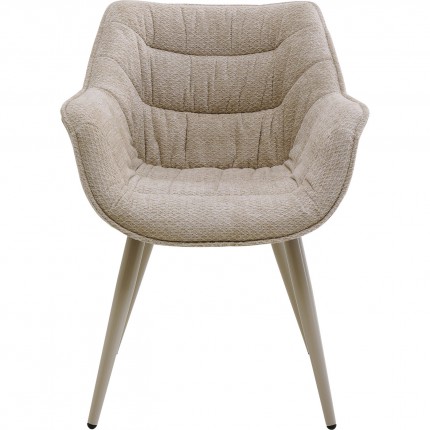 Stoel met armleuningen Thelma beige Kare Design