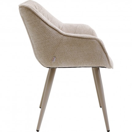 Stoel met armleuningen Thelma beige Kare Design
