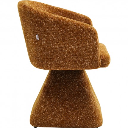 Swivel Chair with armrests Melli brown Kare Design