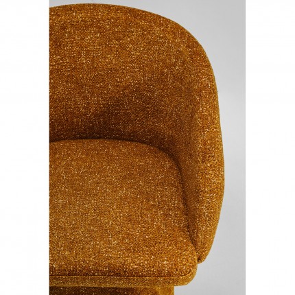 Swivel Chair with armrests Melli brown Kare Design