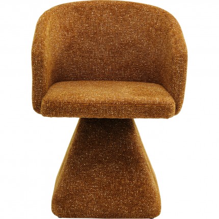 Swivel Chair with armrests Melli brown Kare Design