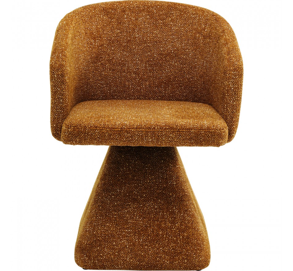Swivel Chair with armrests Melli brown Kare Design