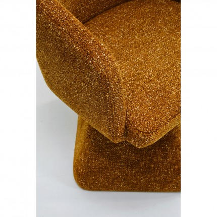 Draaistoel met armleuningen Melli bruin Kare Design