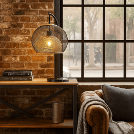 Tafellamp in staal en zwart marmer - Gratos - Kare Design