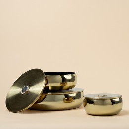 Box Shine gold Ø24cm Kare Design