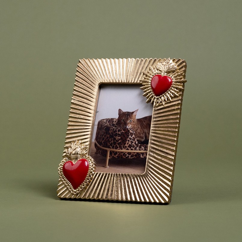 Picture Frame two flaming hearts 18x23cm Kare Design