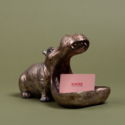 Serveerschaal nijlpaard koper Kare Design