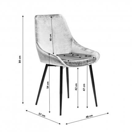 Chair East Side Flower Fever blue Kare Design