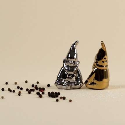 Peper en zoutstel gnoom goud en zilver Kare Design