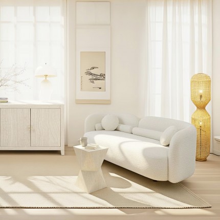 Sofa Kelly Boucle 3-Zits creme Kare Design