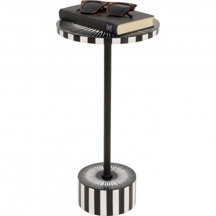 Side Table Iris Ø25cm black and white Kare Design