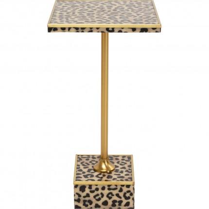 Side table leopard 25x25cm Kare Design