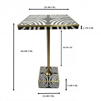 Side table zebra 25x25cm Kare Design