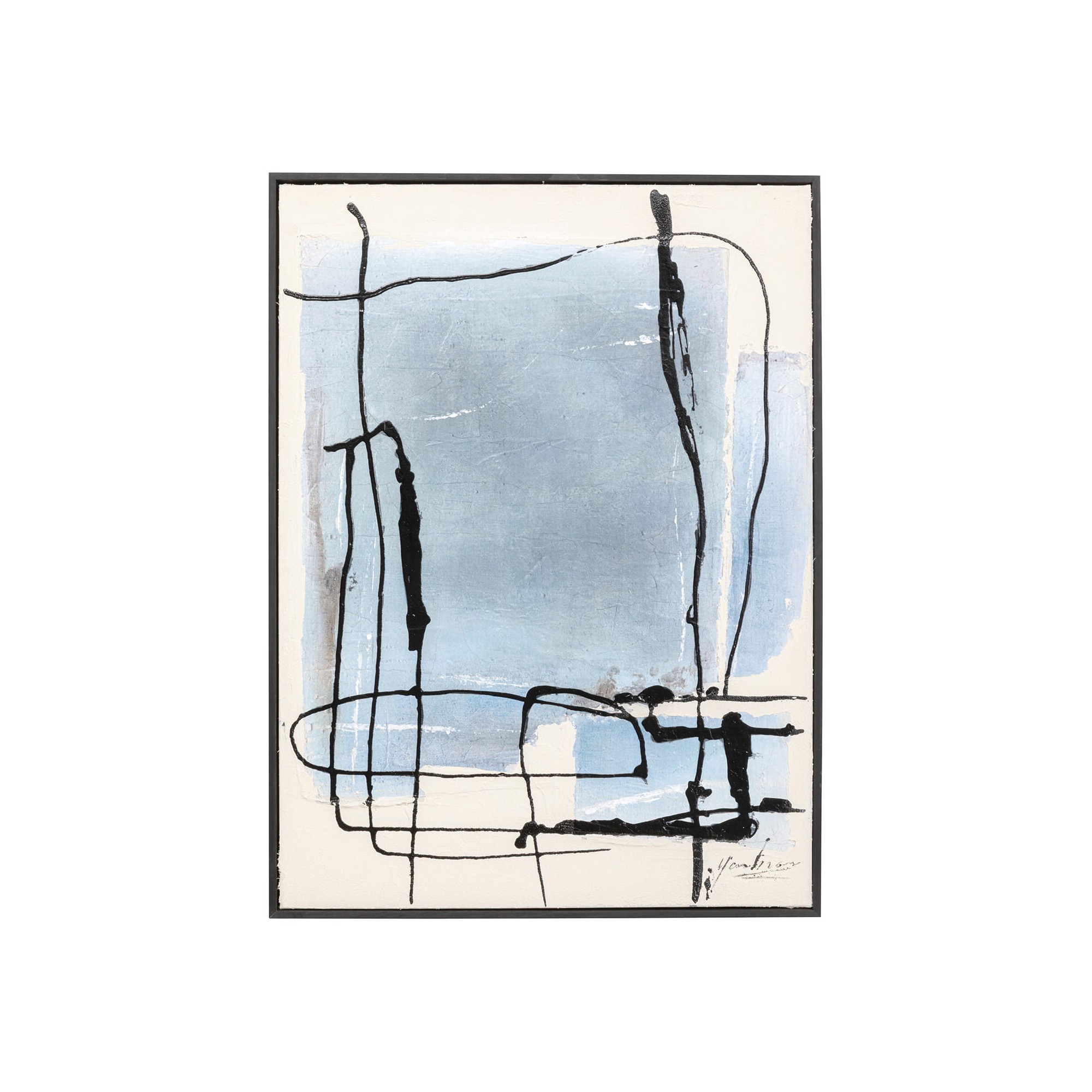 Schilderij Frame Dust 75x55cm blauw Kare Design