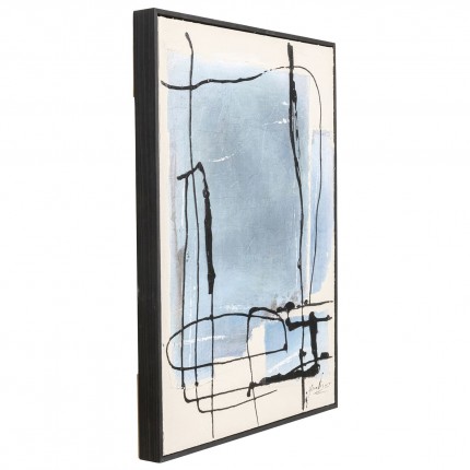 Schilderij Frame Dust 75x55cm blauw Kare Design